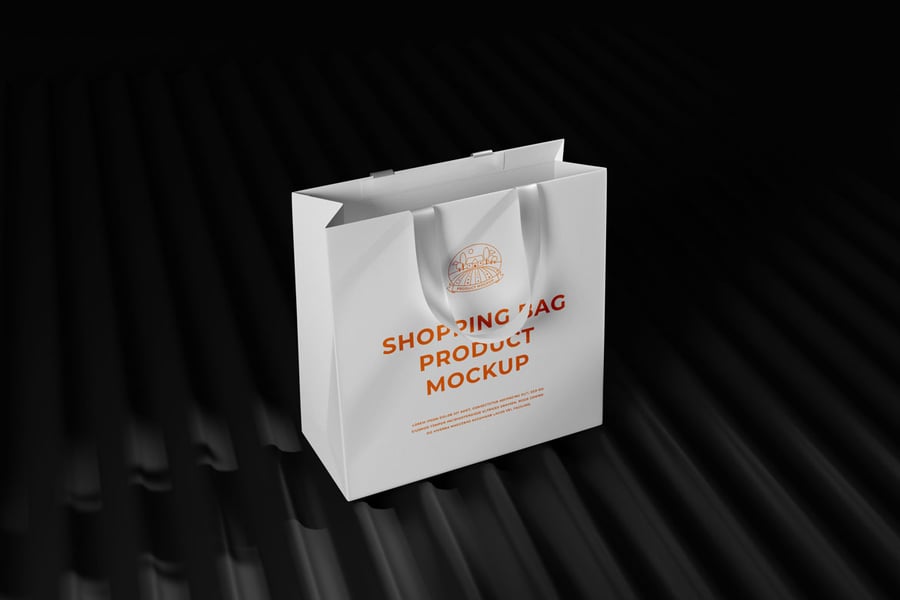 黑暗样机中的购物袋素材 (PSD) shopping-bag-in-dark-mockup