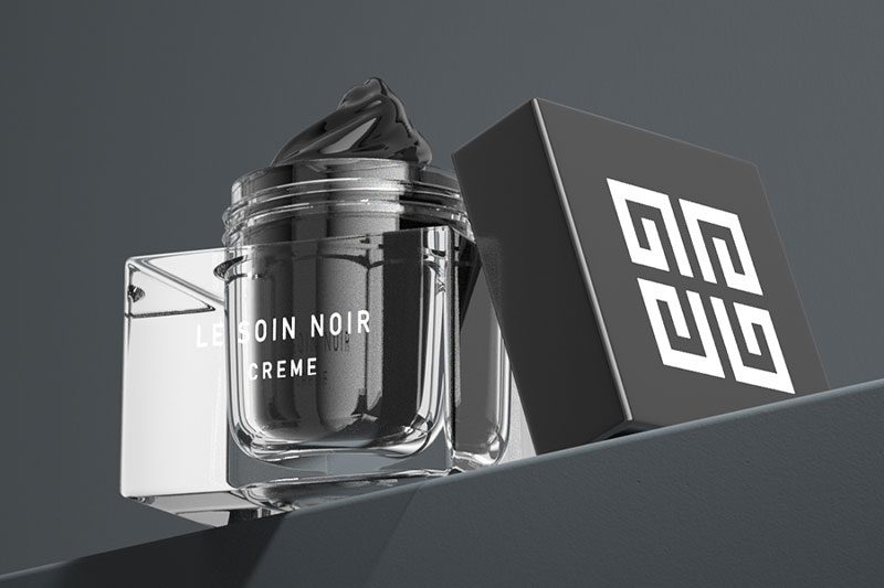 C4D纪梵希面霜场景渲染工程面霜化妆品C4D模型