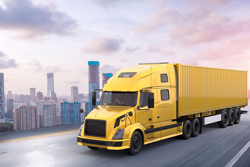 C4D城市汽车卡车物流运输场景渲染工程卡车模型C4D模型