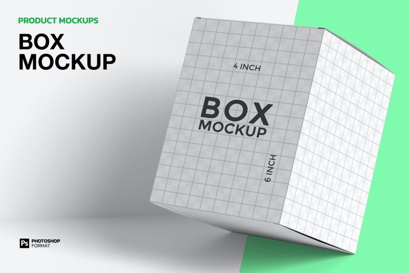包装盒子样机素材 (PSD) box-mockup