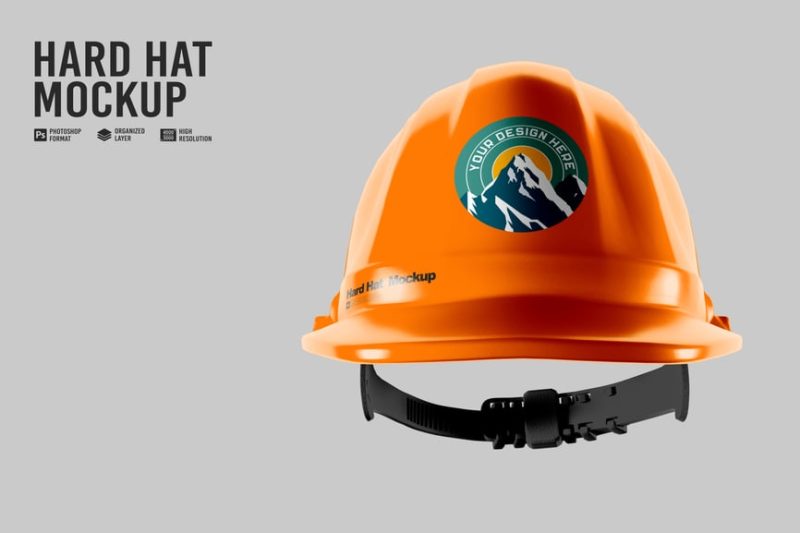建筑安全帽样机素材 (PSD) construction-hard-hat-mockup