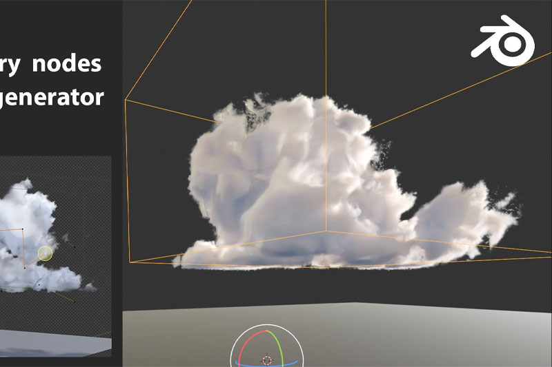 Blender预设-云雾效果几何节点预设 Geo Nodes Clouds