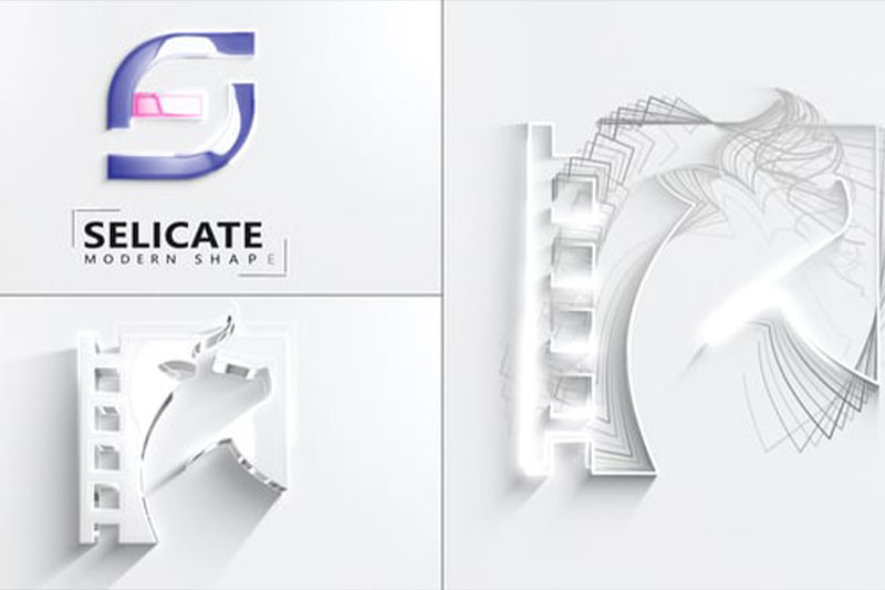 AE简约企业LOGO标志展示动画片头模板(含音乐素材) Quick Logo Reveal