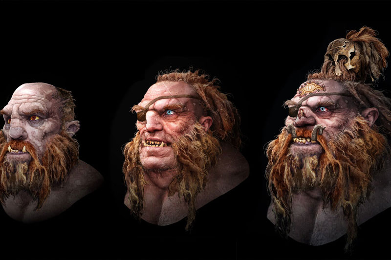 PS电影怪物角色头部贴图绘制教程 Designing Creature Makeup for Film in Photoshop