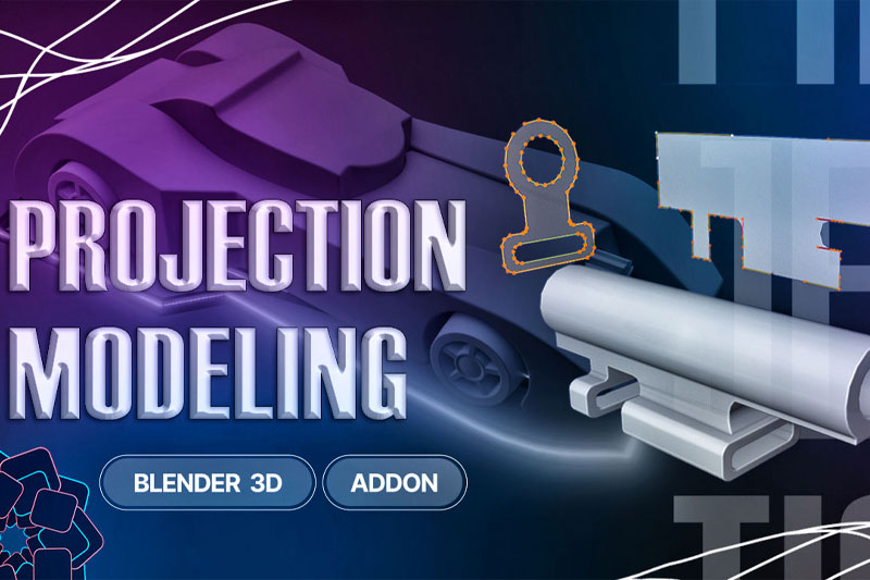 Blender2D投影3D建模工具插件 Projection Modeling v1.1.4