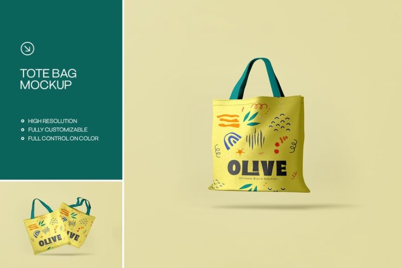 手提袋品牌样机素材 (PSD) tote-bag-branding-mockup-set