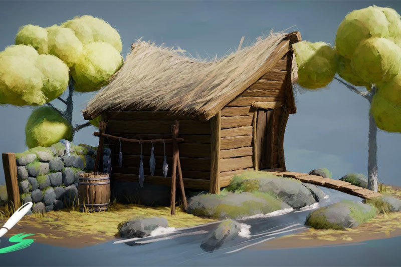 Blender免费手绘风格3D笔触工具插件 Brushstroke Tools v1.0.2