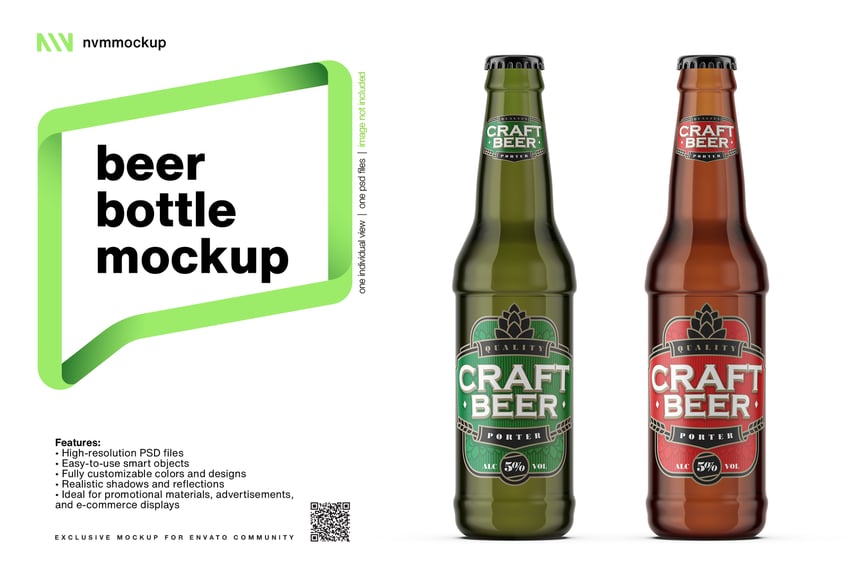 啤酒瓶样机素材 (PSD) beer-bottle-mockup