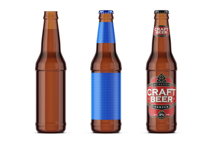 啤酒瓶样机素材 (PSD) beer-bottle-mockup