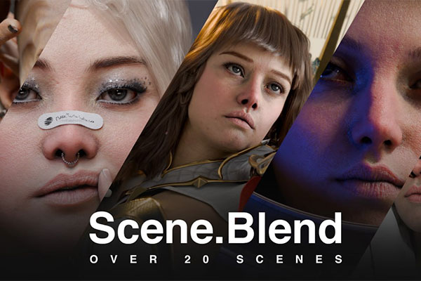 24个真实人物模型3D模型 (Blender) Hyper Realistic Scenes