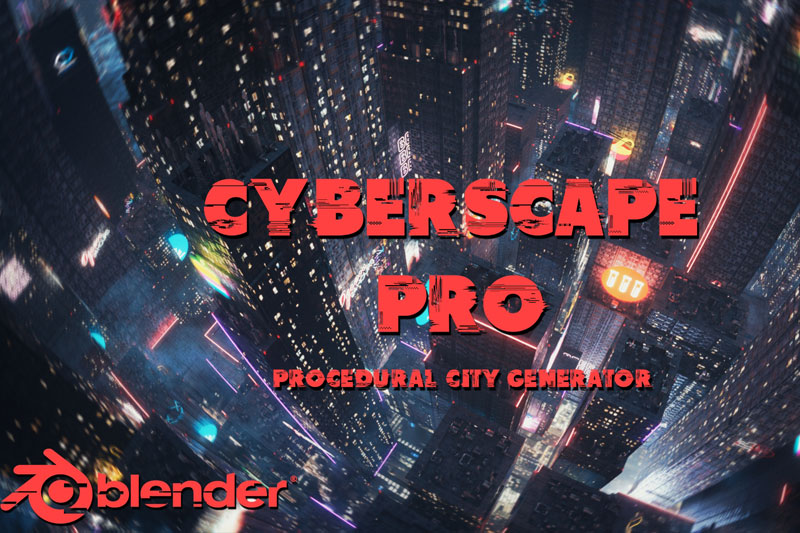 Blender科幻风格赛博朋克城市模型3D模型 (Blend) CyberScape Pro v2.3