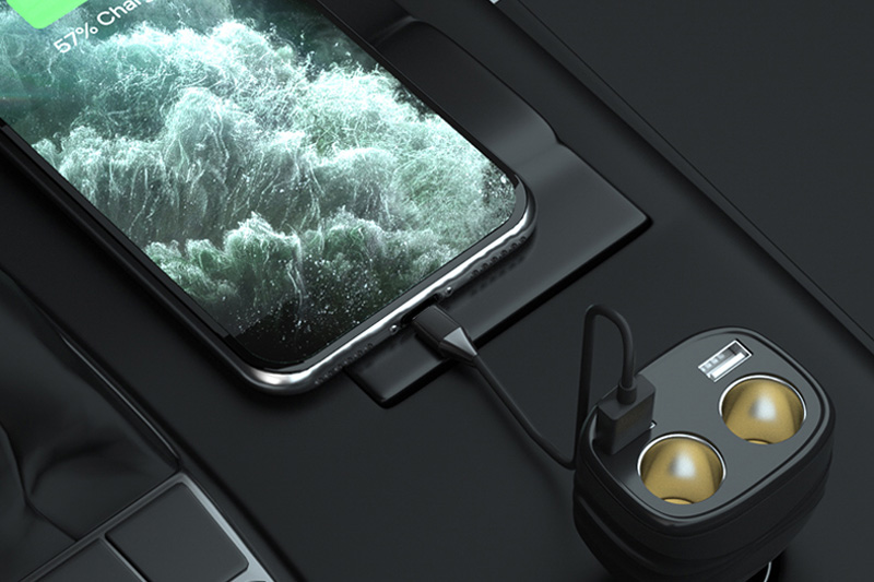 C4D汽车内饰点烟器场景渲染工程汽车内饰C4D模型