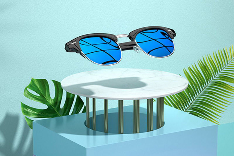 C4D眼镜太阳镜场景渲染工程眼镜模型C4D模型