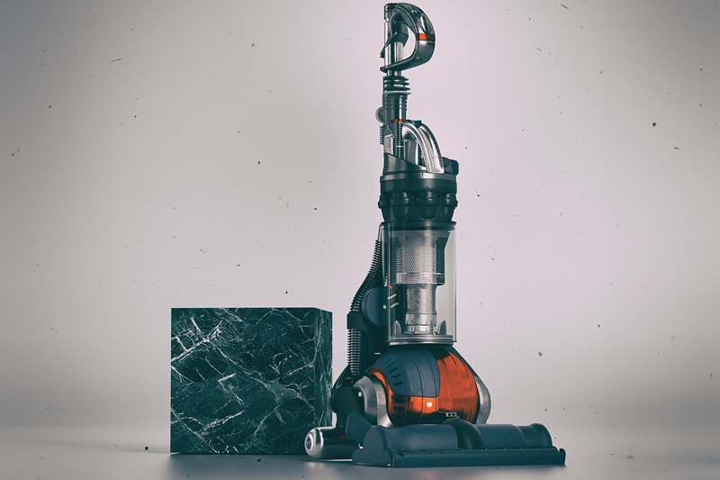 C4D吸尘器大理石场景渲染工程吸尘器模型C4D模型