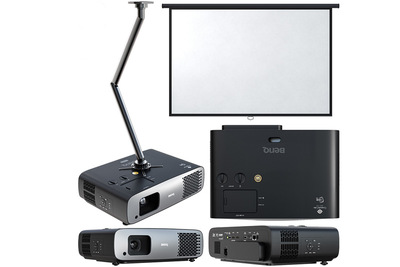 投影仪模型投影仪幕布模型3D模型 (C4D,Blender,OBJ)