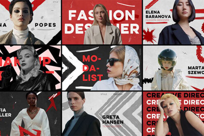 AE/PR现代时尚定格展示动画模板 Fashion Freeze Frame