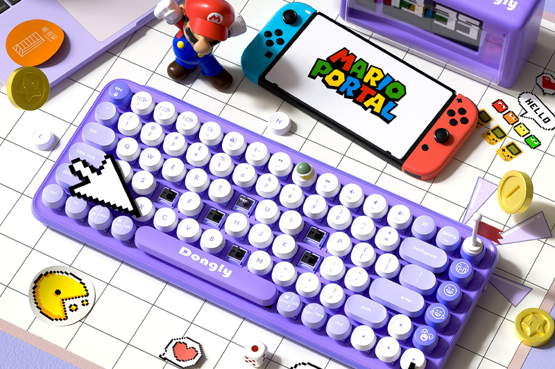 C4D马里奥游戏机键盘电脑桌面场景渲染工程C4D模型