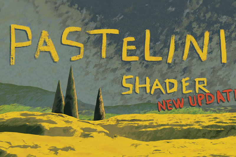 Blender风格化蜡笔EV材质预设粉彩素描绘画预设 Pastelini 1.0 – Pastel Painting Eevee Shader