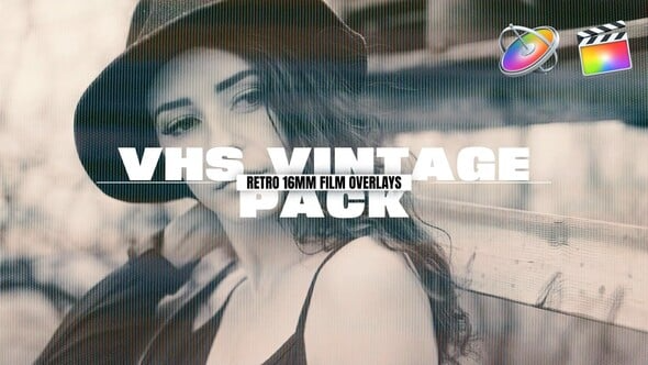 21个复古怀旧电影VHS录像带16mm胶片叠加效果动画4K视频素材 Edit VHS Vintage And Retro 16mm Film Overlays