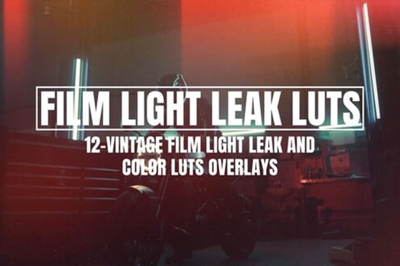 AE复古梦幻镜头光效叠加效果模板 Vintage film light leak and color LUTs overlays