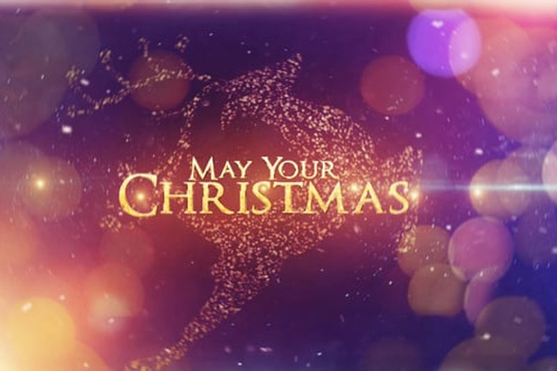 AE2025圣诞节日祝福文字标题动画模板 Christmas Greetings 2025