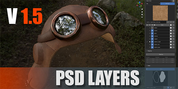 Blender分层纹理绘制工具插件 Psd-Layers V1.5.1