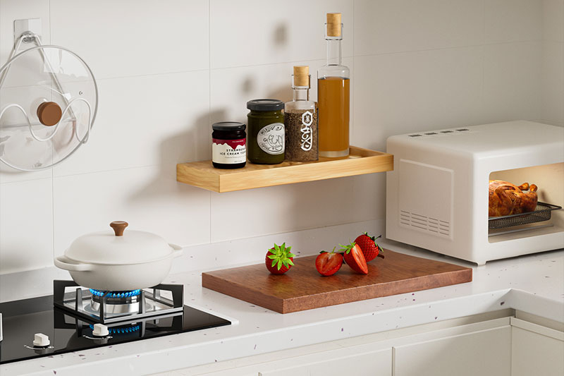 C4D欧式厨房场景场景渲染工程微波炉灶台模型C4D模型