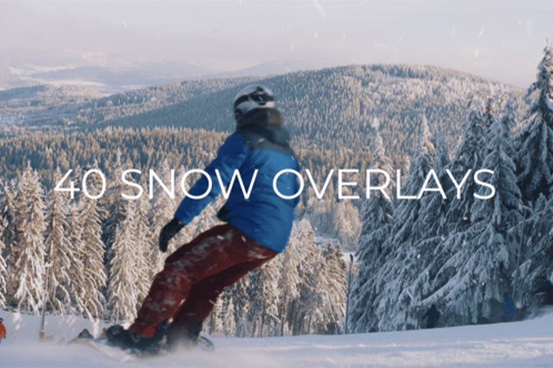 AE40种叠加冬季下雪雪花特效素材 Snow Overlays