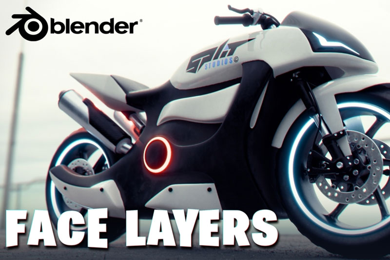 Blender复杂模型面快速选择隐藏工具插件 (中文汉化) Face Layers V1.0 + 使用教程
