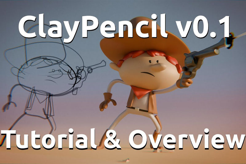 Blender铅笔画着色器资产预设 ClayPencil V0.1 + 使用教程