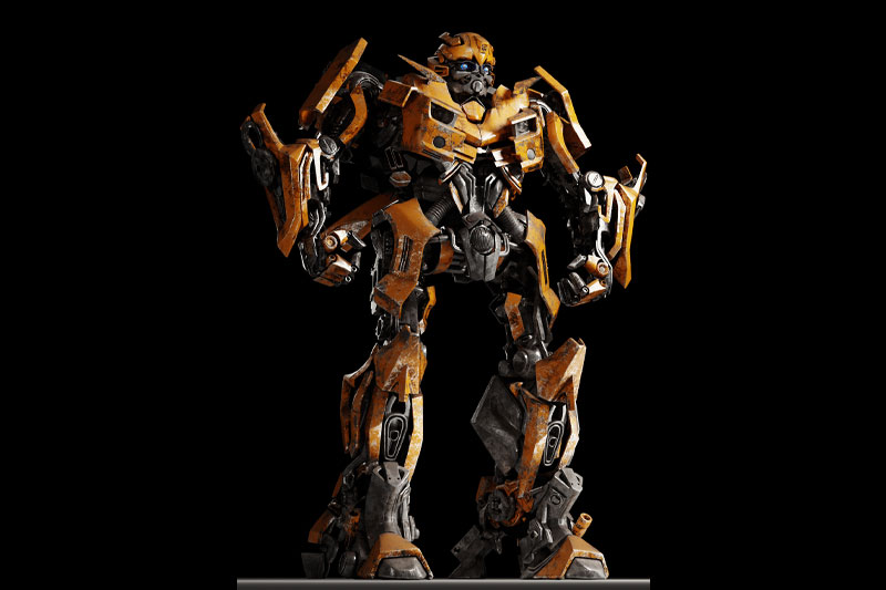 C4D大黄蜂变形金刚渲染工程大黄蜂模型C4D模型