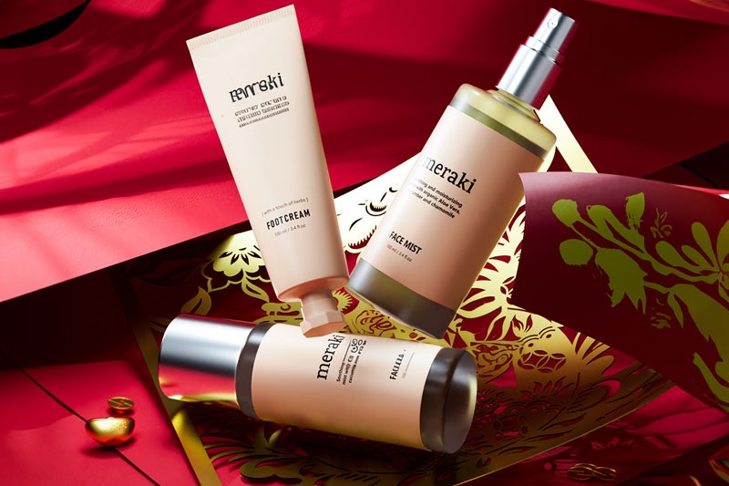 C4D新年年货节护肤品化妆品场景渲染工程化妆品模型C4D模型