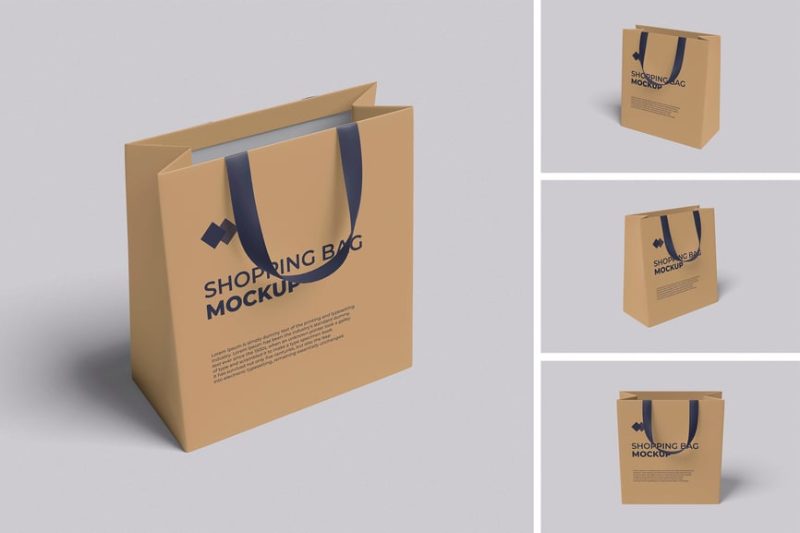 购物袋样机素材 (PSD,PDF) shopping-bag-mockup