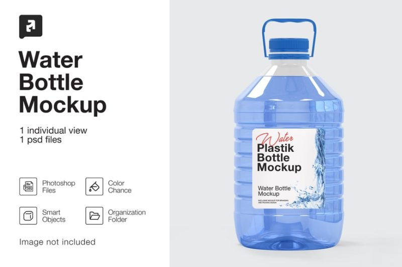 5L 透明PET水瓶样机素材 (PSD) 5l-clear-pet-water-bottle-mockup
