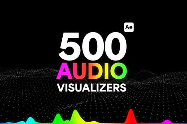 AE/PR500组创意音频可视化音乐播放器动画模板 Audio Visualizers Pack