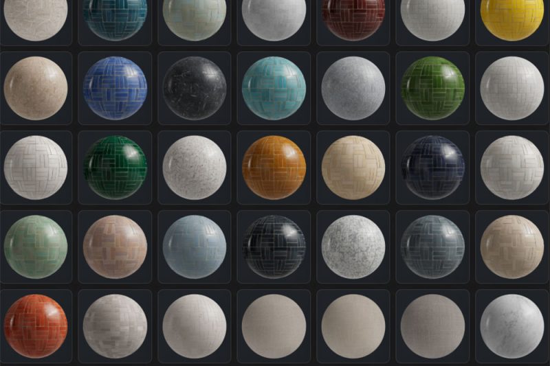 60组GSG灰猩猩大理石瓷砖贴图材质和预设 Material Denim Fabric