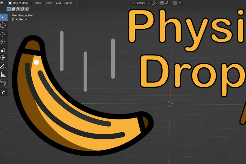 Blender模拟真实掉落效果插件 Physics Dropper v1.2.0