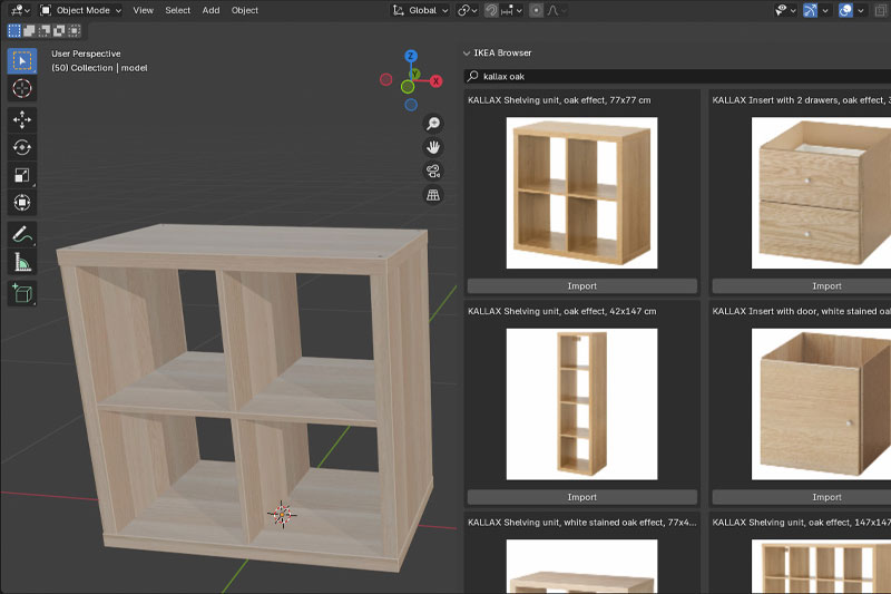 Blender IKEA网站3D模型导入工具插件 IKEA Browser v0.1.4