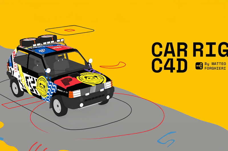 C4D汽车绑定工具 Car Rig for C4D V032 + 使用教程