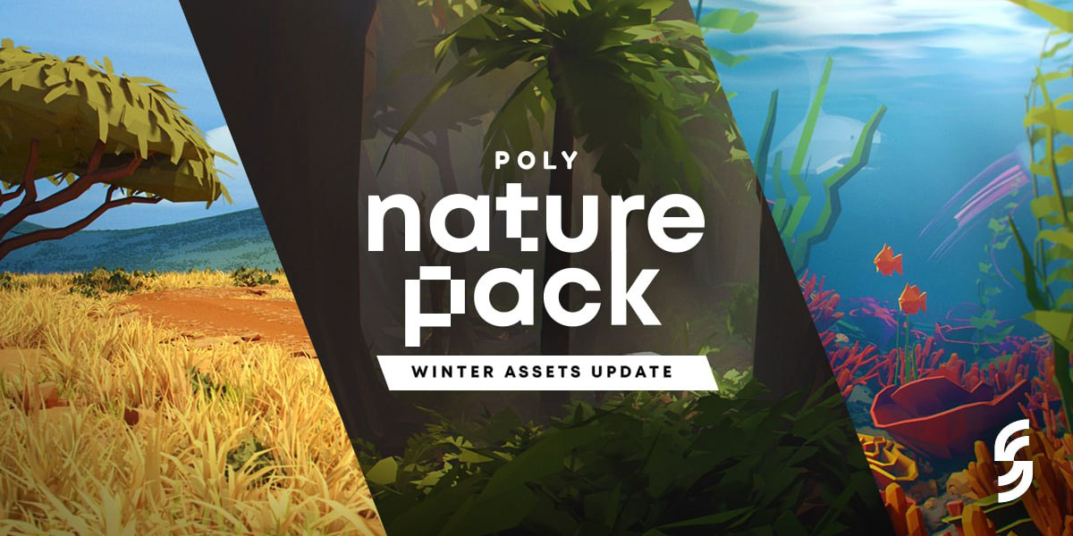 Blender低多边形卡通风格植物3D模型资产库 Poly Nature Pack: Animated Stylized Pack V1.1.0