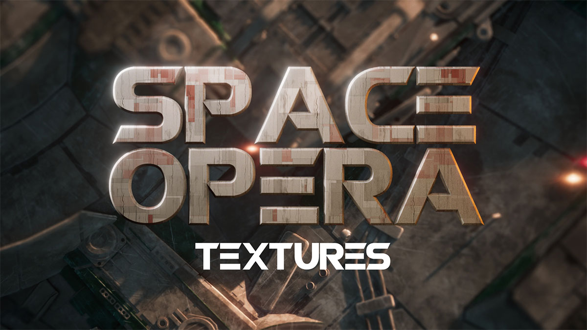 Blender科幻太空飞船4K贴图材质纹理素材包 Space Opera Textures | Best Sci-Fi Materials For Blender