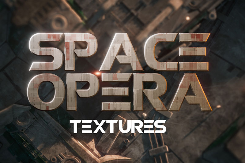 Blender科幻太空飞船4K贴图材质纹理素材包 Space Opera Textures | Best Sci-Fi Materials For Blender