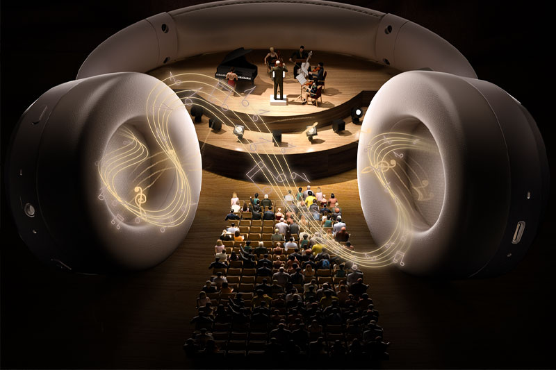 C4D头戴式耳机创意场景渲染工程耳机模型C4D模型