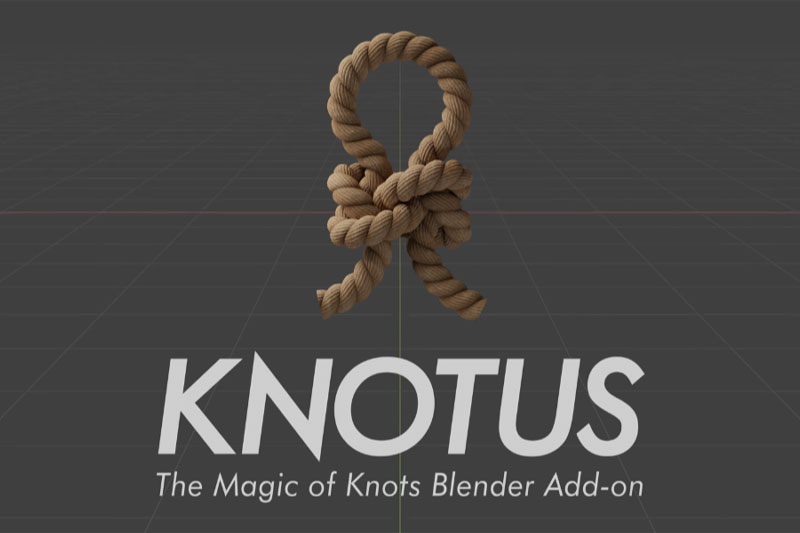 Blender绳索打结管道电缆生成器插件 Knotus V1.1.0