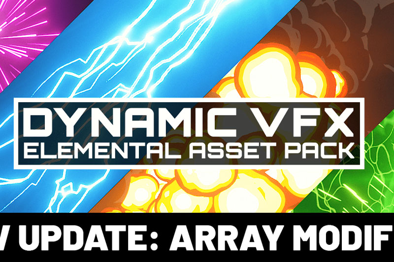 Blender火焰闪电能量护盾视觉特效预设资产包 Blender Dynamic VFX – Elemental Asset Pack