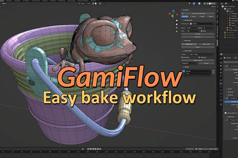 Blender自动化游戏资产创建与优化插件 GamiFlow V1.3.4