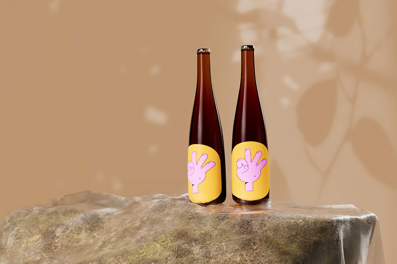 C4D酒瓶产品场景渲染工程酒瓶模型C4D模型