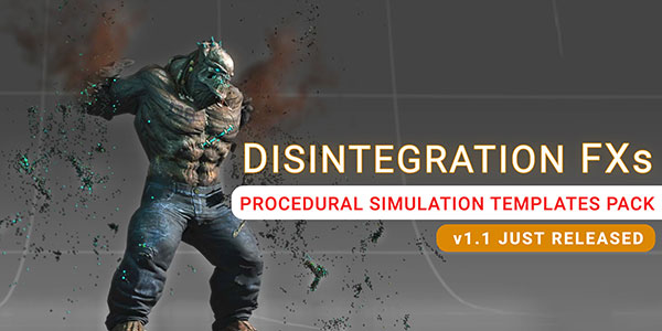 Blender图像瓦解消散解体分解特效预设 Disintegration Fxs V1.1