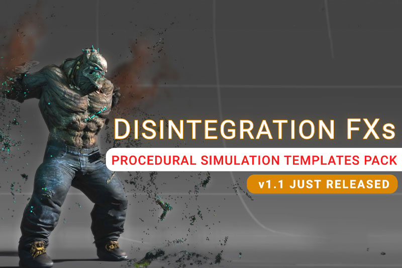 Blender图像瓦解消散解体分解特效预设 Disintegration Fxs V1.1