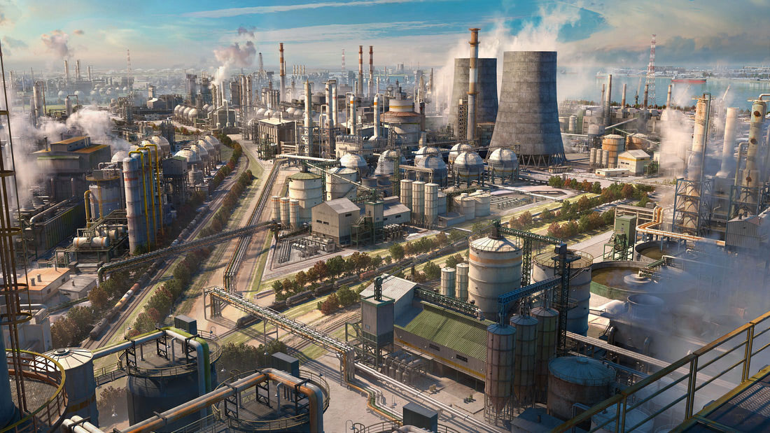 工业区工厂模型炼油厂模型建筑3D模型 (C4D,Blender,FBX,obj,Max,UE,Unity) kitbash3d refineries